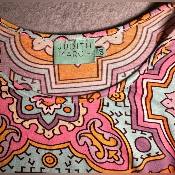 JUDITH MARCH Pastel Rainbow Fringe Trim Dress S - Picture 4 of 6